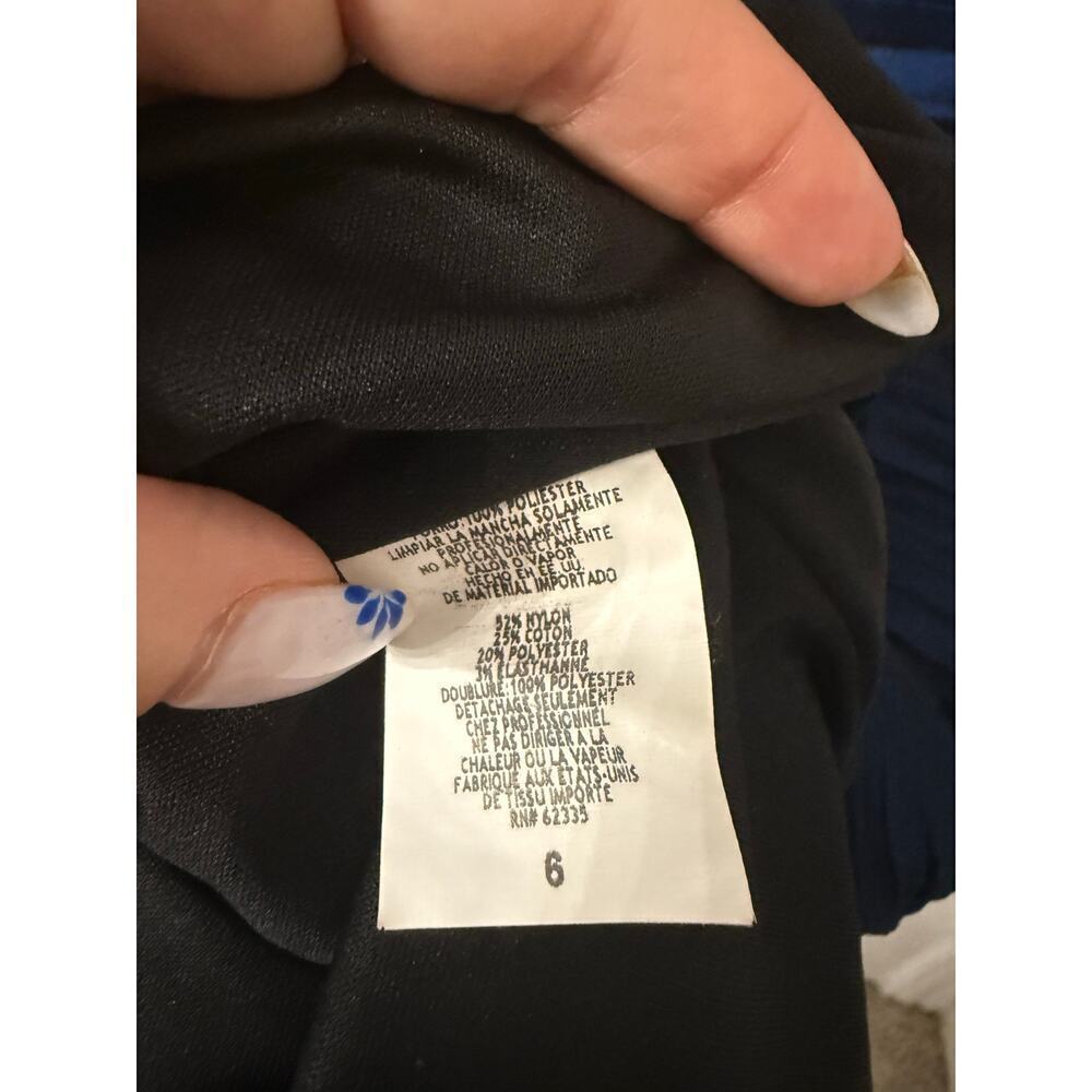 BETSY & ADAM Blue Textured Strapless Cocktail Dress Size 6 - Picture 2 of 5